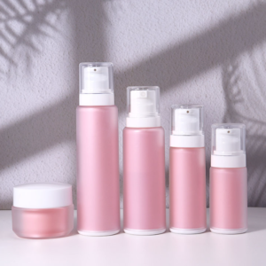 A-Double Pink Plastic Lotion Bottle Set