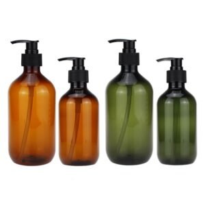 A-Amber Green Plastic Lotion Bottle
