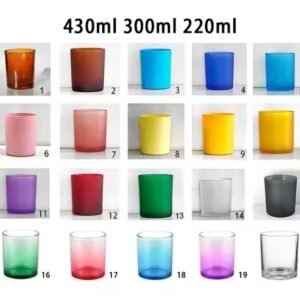 More Color Glass Candle Jar