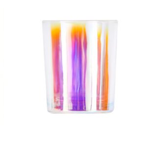 Rainbow Glass Candle Jar