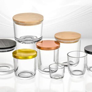 Clear Common Used Glass Candle Jar
