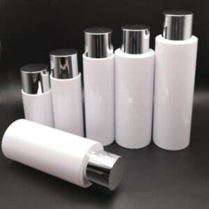 A-Silver Plastic Lotion Bottle