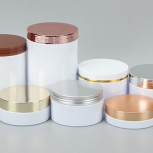 White Comestic cream pet jar